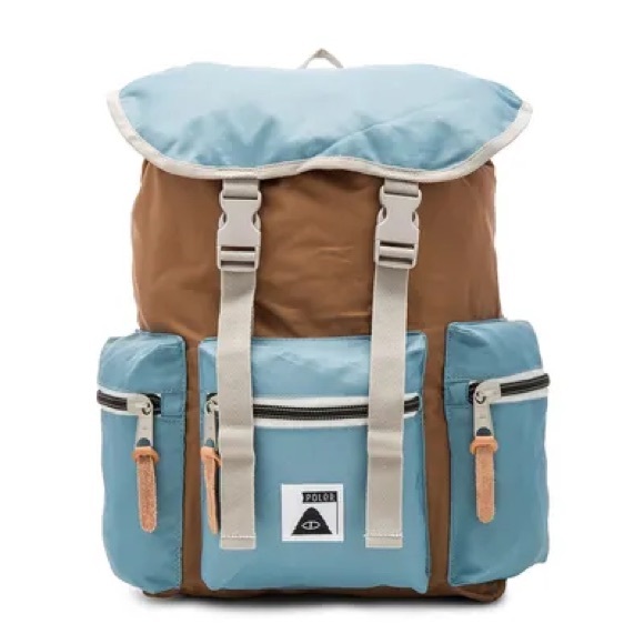 Poler Roamers Pack Backpack – Blue & Brown Two-Tone Outdoor Rucksack - Picture 1 of 15